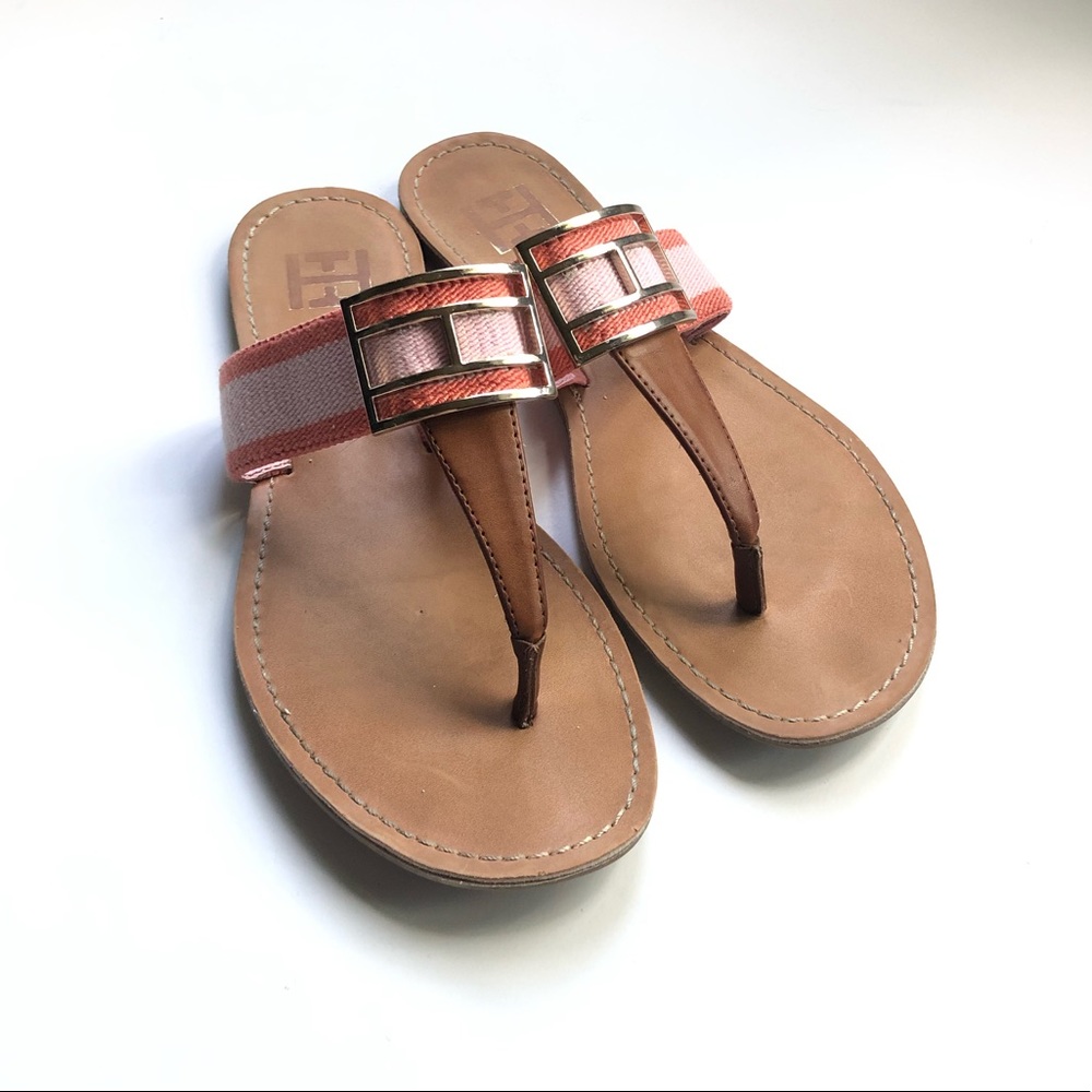 Tommy Hilfiger Pink and tan sandals